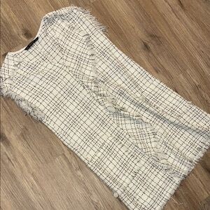 Zara Black and White Tweed Dress